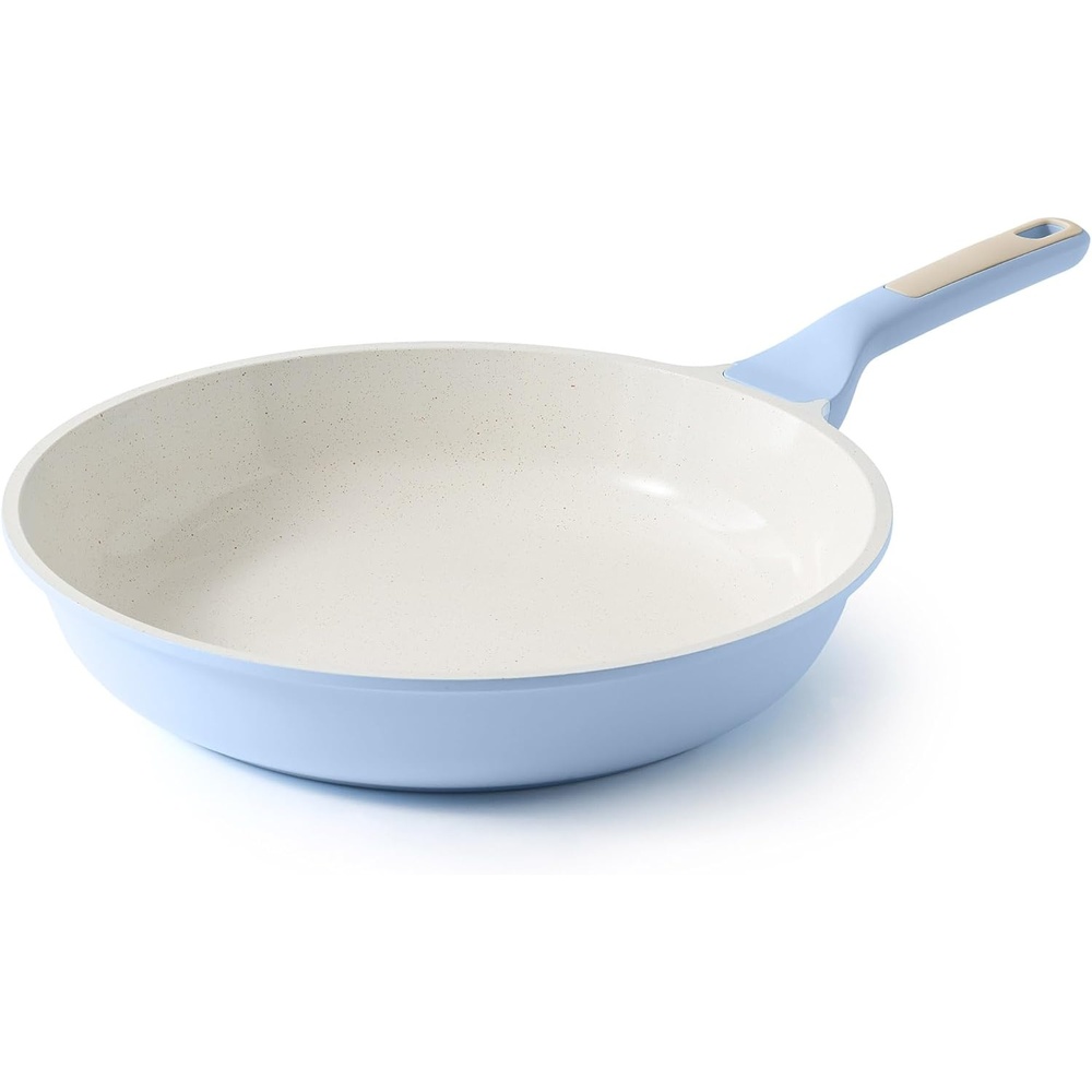 image:imageSENSARTE Nonstick Frying Pan Skillet 12 Inch Omelette Pan with Swiss Granite Coating Healthy Induction Cookware Chefs Pan PFOA FreeGlacier Blue