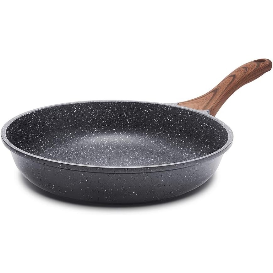 image:imageSENSARTE Nonstick Frying Pan Skillet 12 Inch Omelette Pan with Swiss Granite Coating Healthy Induction Cookware Chefs Pan PFOA FreeGray