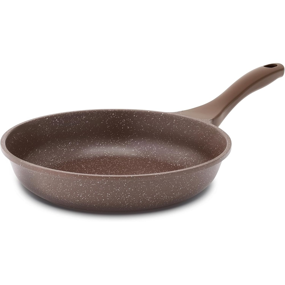 image:imageSENSARTE Nonstick Frying Pan Skillet 12 Inch Omelette Pan with Swiss Granite Coating Healthy Induction Cookware Chefs Pan PFOA FreeToffee Brown