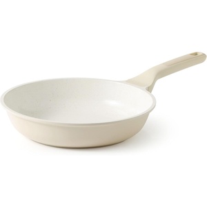 SENSARTE Nonstick Frying Pan Skillet, 12 Inch Omelette Pan with Swiss Granite Coating, Healthy Induction Cookware Chef’s Pan, PFOA Free(Antique White)