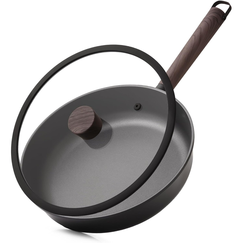 image:imageSENSARTE Non Stick Frying Pan 95 Inch Non Toxic Skillet with LidBlack